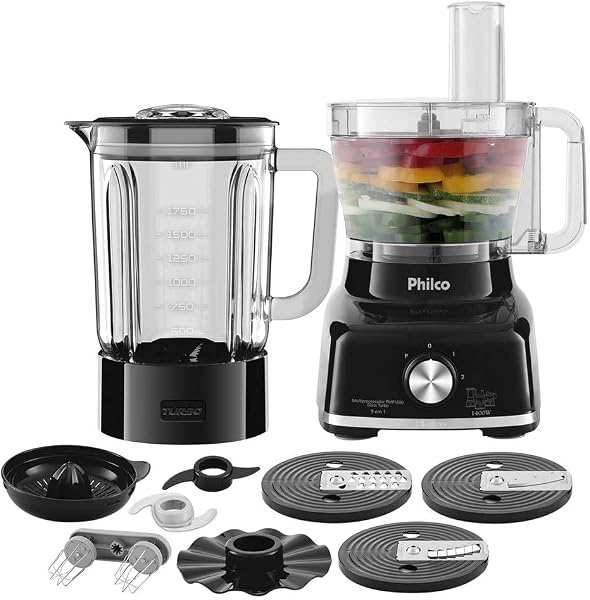 Multiprocessador Philco PMP1600P Glass Turbo 9 em 1