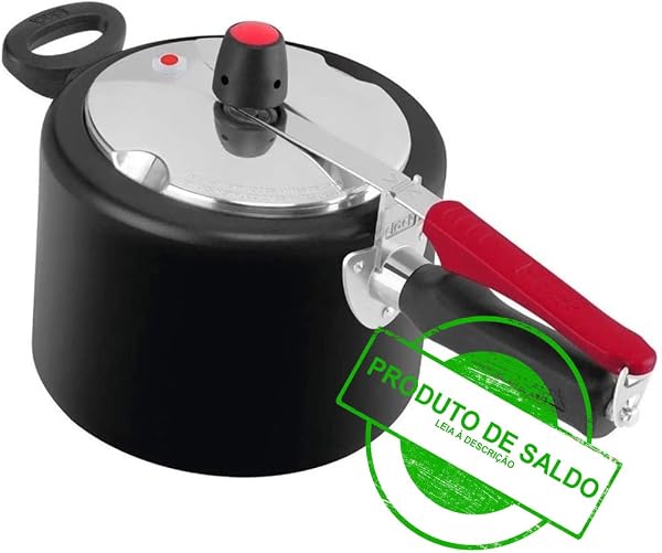 Panela de Pressão Clock 4,5 Litros Antiaderente Preta